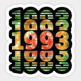 Tie Dye 1993 Birthday Sticker